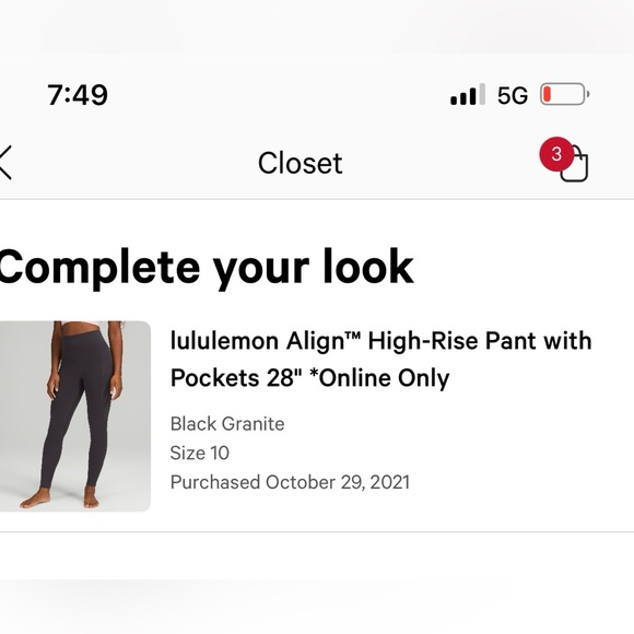 NWOT LULULEMON ALIGN WITH POCKET - Picture 2 of 2